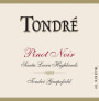 Tondre Wines Grapefield Pinot Noir 2008  Front Label