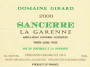 Domaine Girard Sancerre La Garenne 2003 Front Label