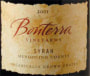 Bonterra Organically Grown Syrah 2001 Front Label