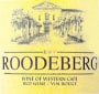 KWV Roodeberg Red 2003 Front Label