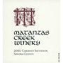 Matanzas Creek Cabernet Sauvignon 2002 Front Label