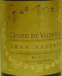 Bodegas Valdemar Conde de Valdemar Gran Reserva 1997 Front Label