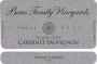 Baus Family Vineyards Private Reserve Cabernet Sauvignon 2015  Front Label