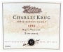 Charles Krug Napa Valley Zinfandel 2002 Front Label