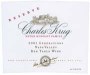 Charles Krug Family Reserve Generations 2001 Front Label