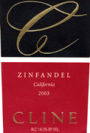 Cline Zinfandel 2003 Front Label