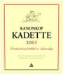 Kanonkop Kadette Cape Blend 2003 Front Label