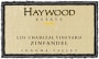Haywood Los Chamizal Zinfandel 2001 Front Label