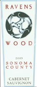 Ravenswood Sonoma County Cabernet Sauvignon 2003 Front Label
