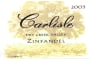 Carlisle Dry Creek Valley Zinfandel 2003 Front Label