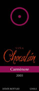 Vina Chocalan Carmenere 2003 Front Label
