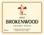 Brokenwood Cricket Pitch Red 2002 Front Label
