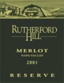 Rutherford Hill Reserve Merlot 2001 Front Label