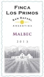 Elsa Bianchi Finca Los Primos Malbec 2013 Front Label