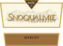 Snoqualmie Merlot 2001 Front Label