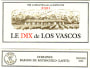 Los Vascos Le Dix 2001 Front Label