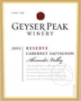 Geyser Peak Reserve Cabernet Sauvignon 2002 Front Label