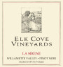 Elk Cove La Sirene Pinot Noir 2012 Front Label