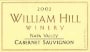 William Hill Napa Valley Cabernet Sauvignon 2002 Front Label