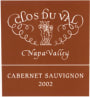Clos du Val Napa Valley Cabernet Sauvignon 2002 Front Label