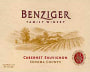 Benziger Sonoma County Cabernet Sauvignon 2002 Front Label