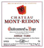 Chateau Mont-Redon Chateauneuf-du-Pape 2001 Front Label