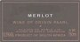Plaisir de Merle Merlot 1996 Front Label