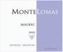 MonteLomas Malbec 2003 Front Label