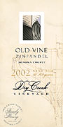 Dry Creek Vineyard Old Vine Zinfandel 2002 Front Label