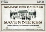 Domaine des Baumard Savennieres 2002 Front Label