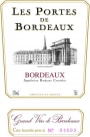 Les Portes De Bordeaux  2016 Front Label