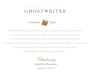 Ghostwriter Chardonnay 2008 Front Label
