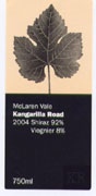 Kangarilla Road Shiraz Viognier 2004 Front Label