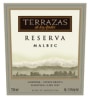 Terrazas de los Andes Reserva Malbec 2004 Front Label