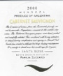 Zuccardi Cabernet Sauvignon 2000 Front Label