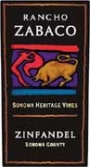 Rancho Zabaco Heritage Vines Zinfandel 2003 Front Label