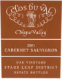Clos du Val Stags Leap District Cabernet Sauvignon 2001 Front Label