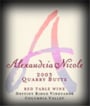 Alexandria Nicole Cellars Quarry Butte 2003 Front Label