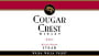 Cougar Crest Estate Syrah 2003 Front Label