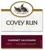 Covey Run Cabernet Sauvignon 2003 Front Label