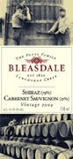 Bleasdale Shiraz Cabernet Sauvignon 2004 Front Label