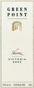 Green Point Shiraz 2003 Front Label