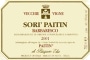Sori Paitin Barbaresco Vecchie Vigne 2001 Front Label