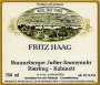 Fritz Haag Brauneberger Juffer Kabinett 2004 Front Label