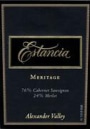 Estancia Meritage Red 2002 Front Label