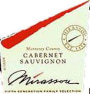 Mirassou Family Selection Cabernet Sauvignon 1997 Front Label