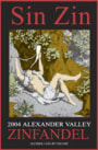 Alexander Valley Vineyards Sin Zin Zinfandel 2004 Front Label