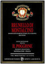 Il Poggione Brunello di Montalcino 2000 Front Label