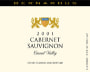 Bernardus Cabernet Sauvignon 2001 Front Label