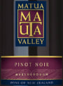 Matua Pinot Noir 2002 Front Label